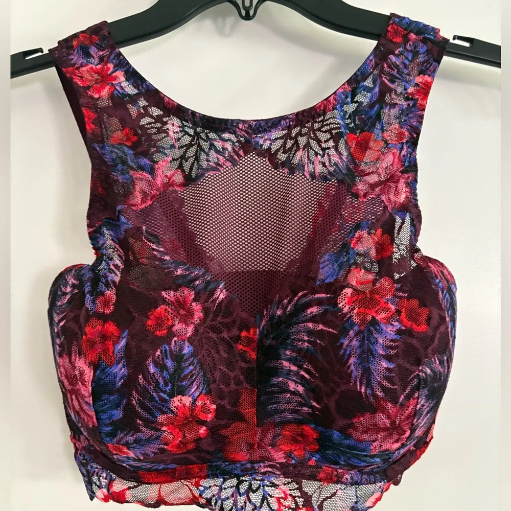 Victoria’s Secret PINK High Neck Lace Push-Up Underwire Bralette S DD NWT Y2K